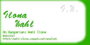 ilona wahl business card